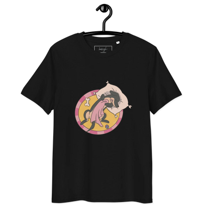 Hund im Körbchen – Bio-Schlafshirt für Hundeliebhaber
