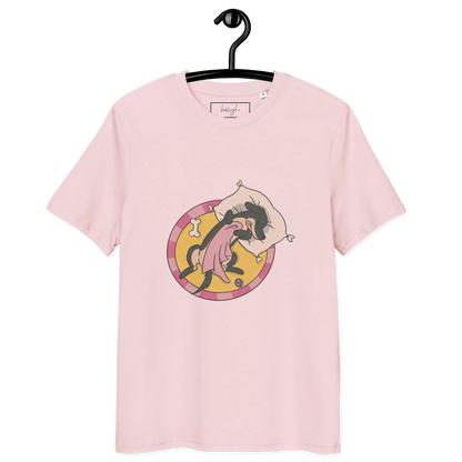 Hund im Körbchen – Bio-Schlafshirt für Hundeliebhaber