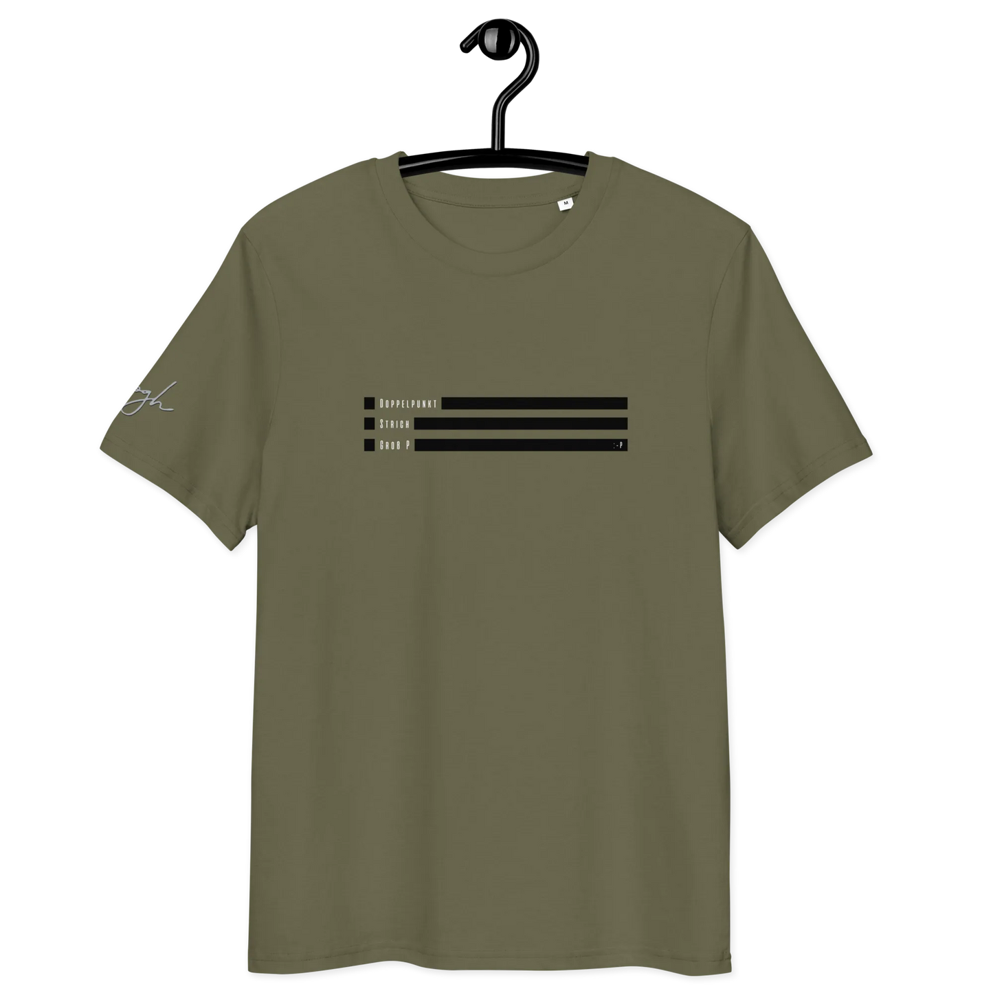 Smiley Text Doppelpunkt P - T-Shirt aus Bio Baumwolle