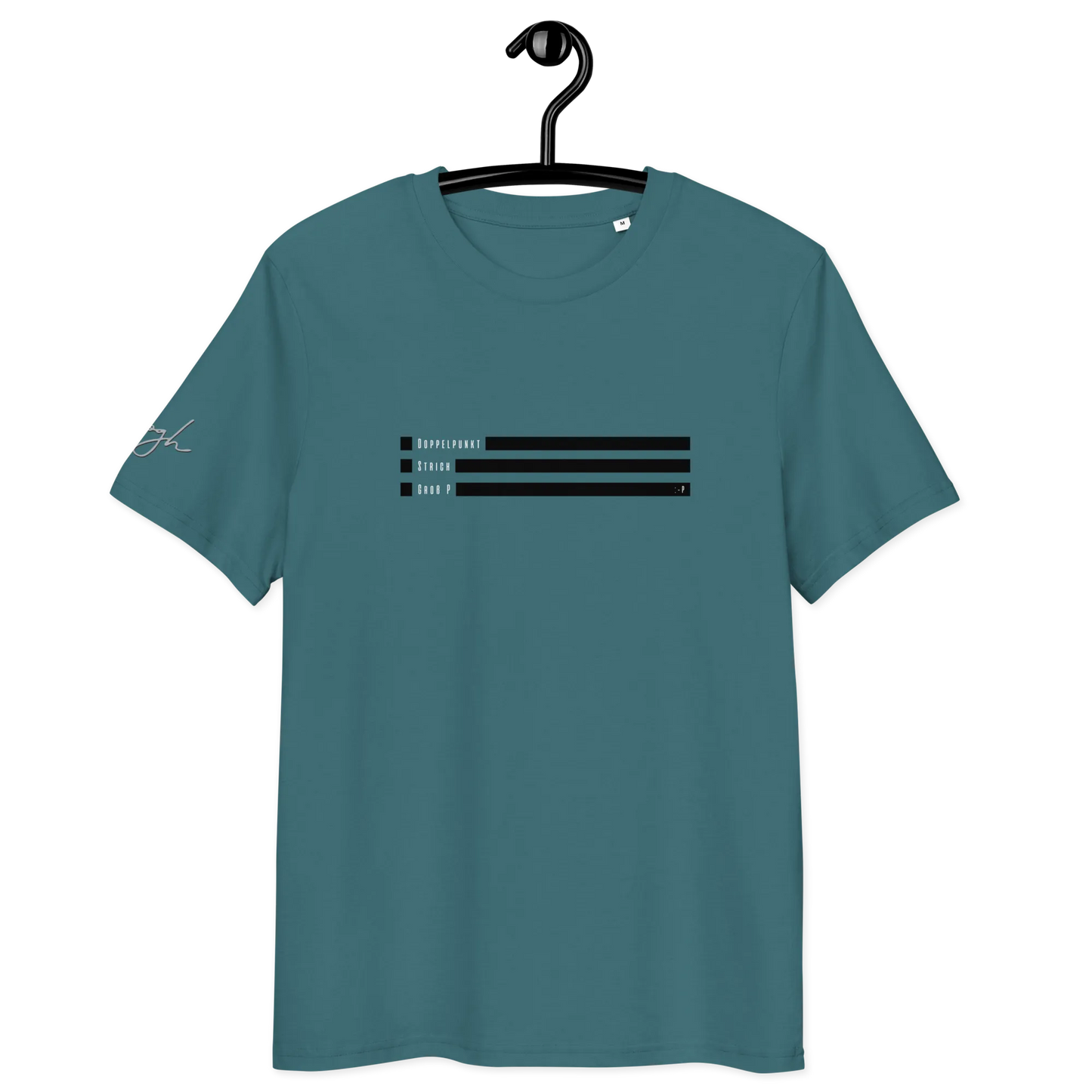 Smiley Text Doppelpunkt P - T-Shirt aus Bio Baumwolle