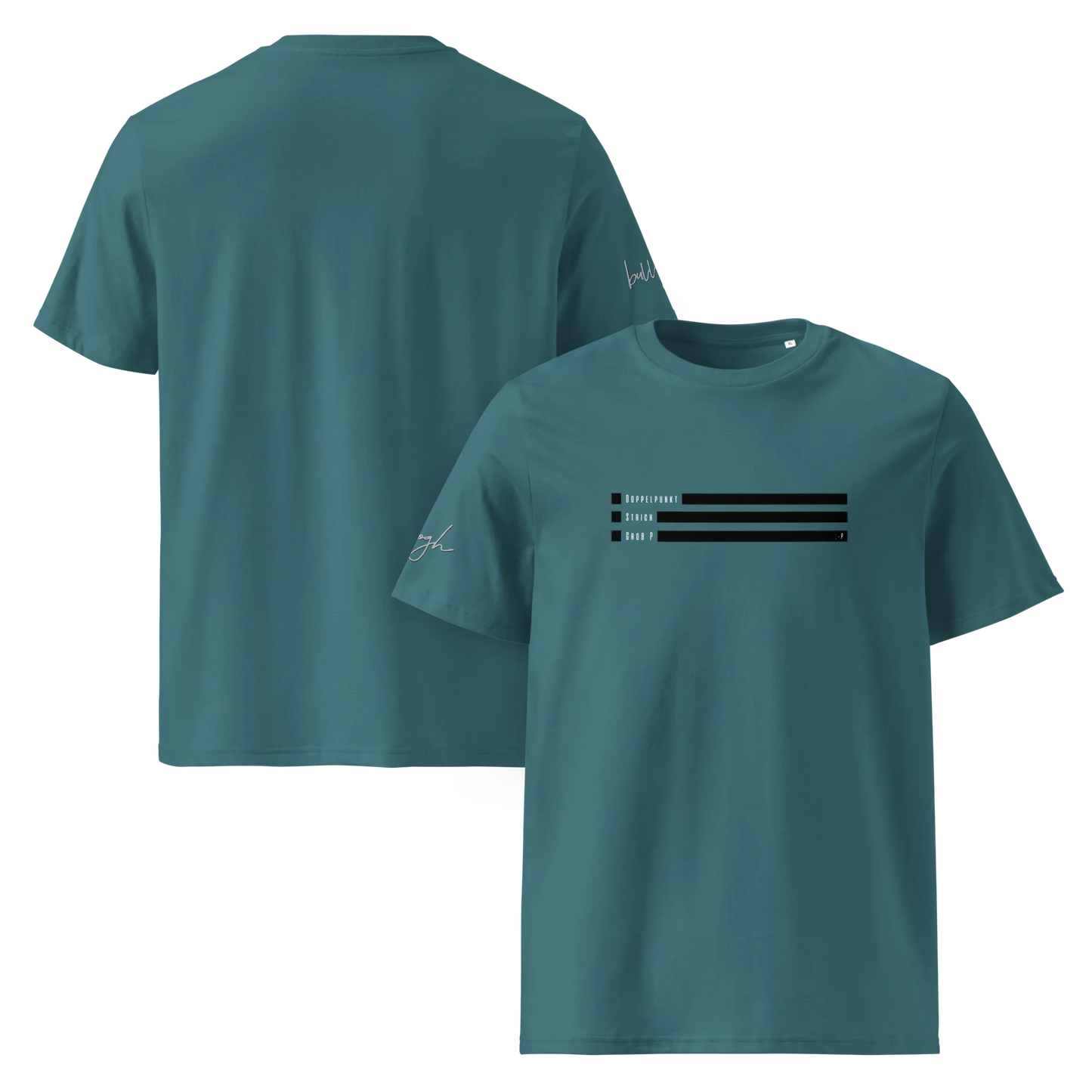 Smiley Text Doppelpunkt P - T-Shirt aus Bio Baumwolle