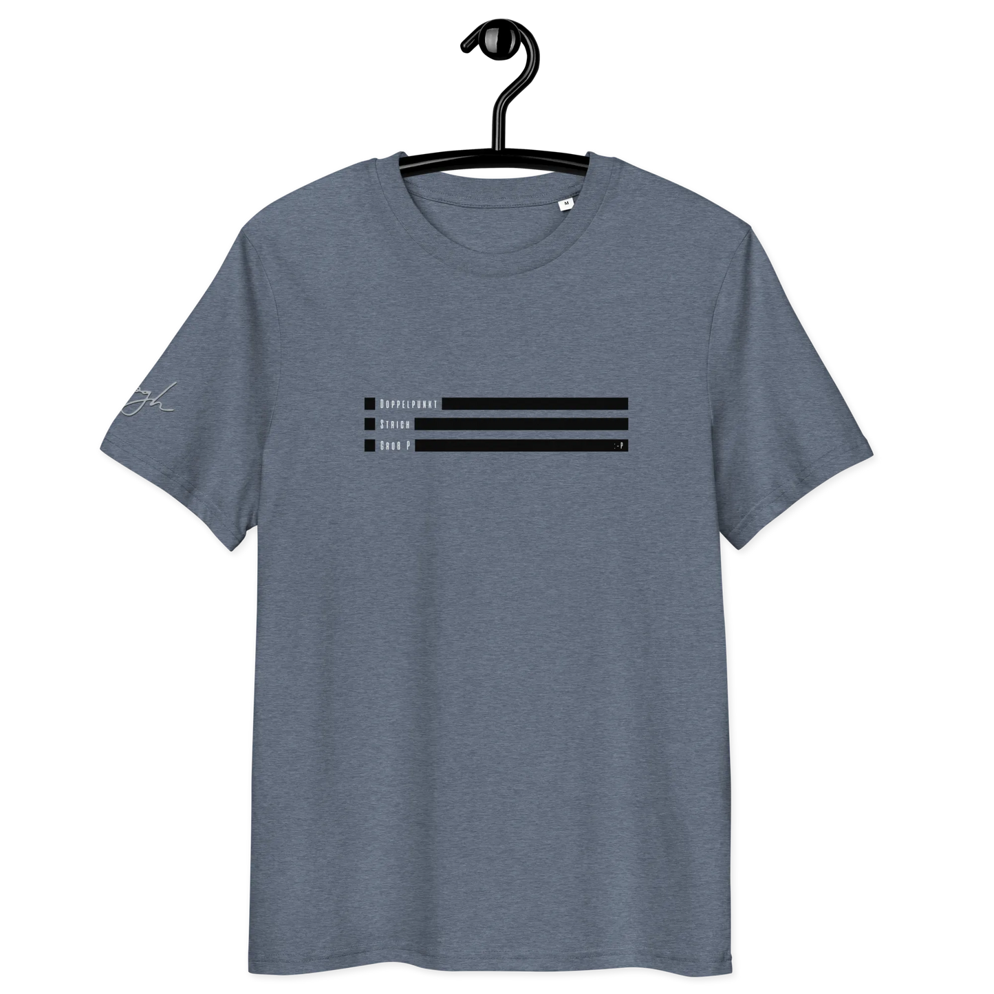 Smiley Text Doppelpunkt P - T-Shirt aus Bio Baumwolle
