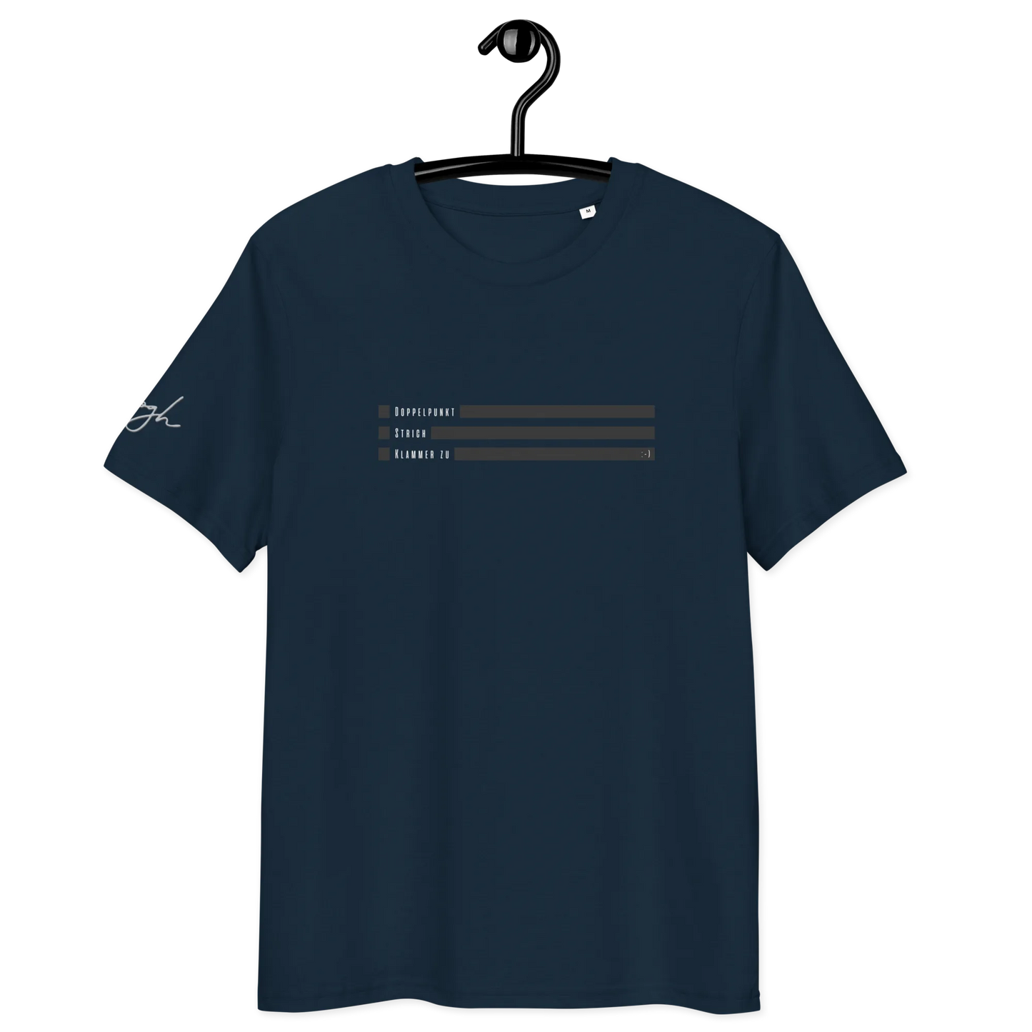 Smiley Text Doppelpunkt Klammer zu - T-Shirt aus Bio Baumwolle