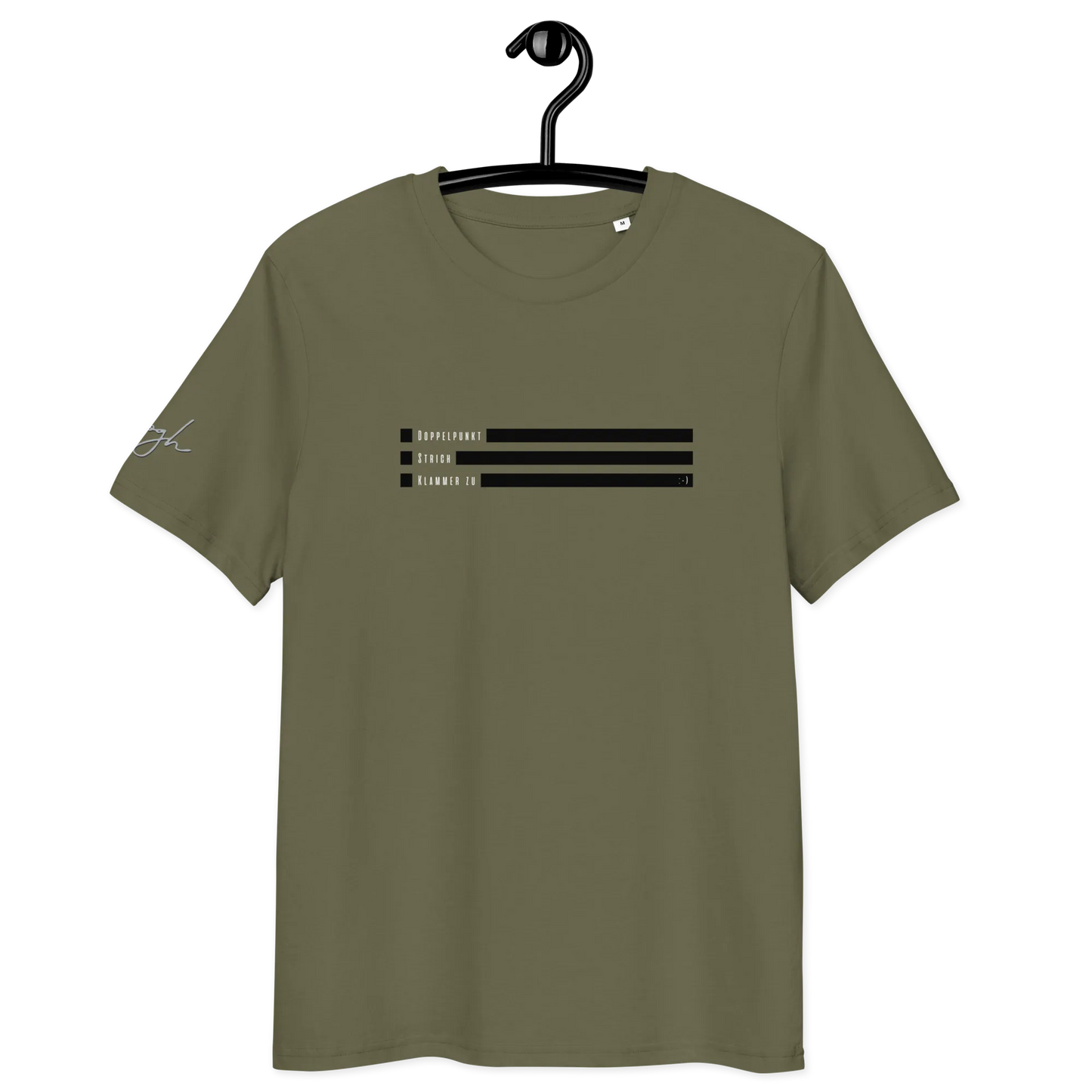 Smiley Text Doppelpunkt Klammer zu - T-Shirt aus Bio Baumwolle