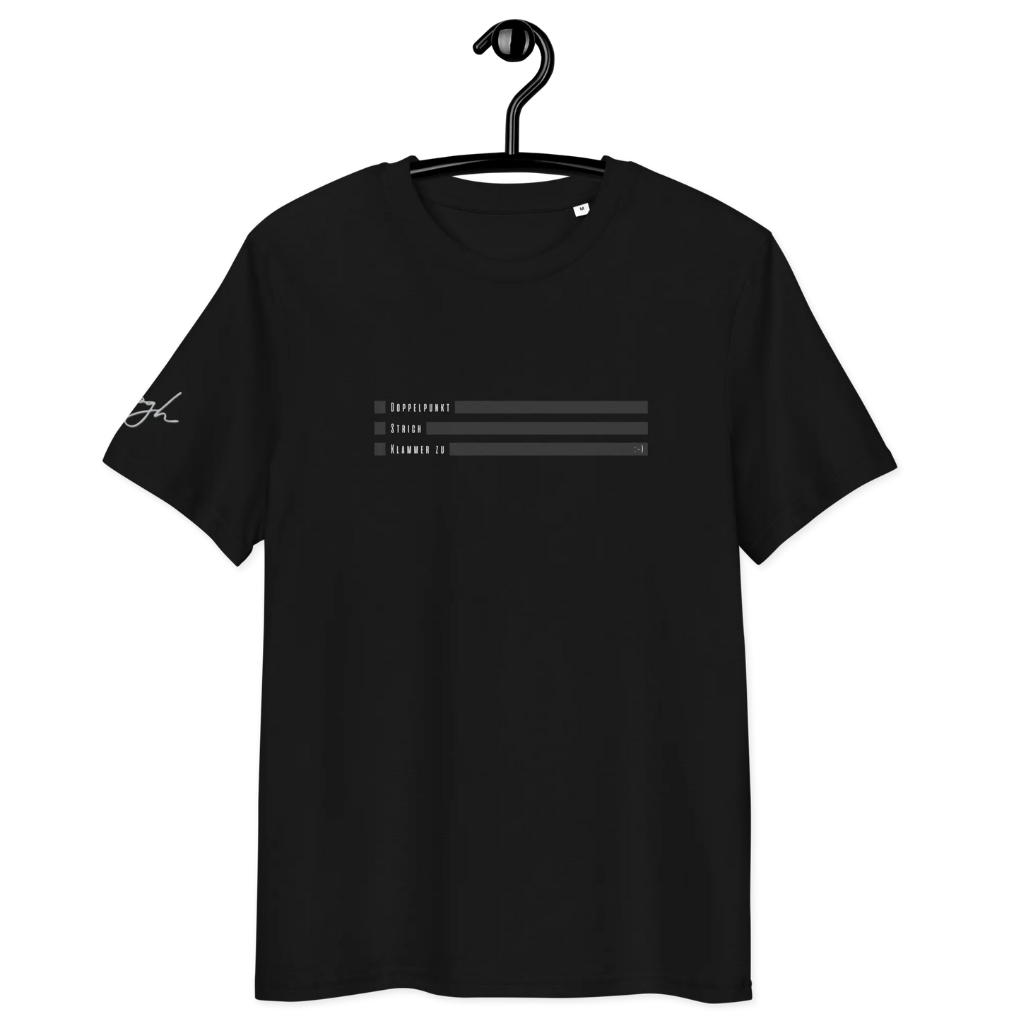 Smiley Text Doppelpunkt Klammer zu - T-Shirt aus Bio Baumwolle
