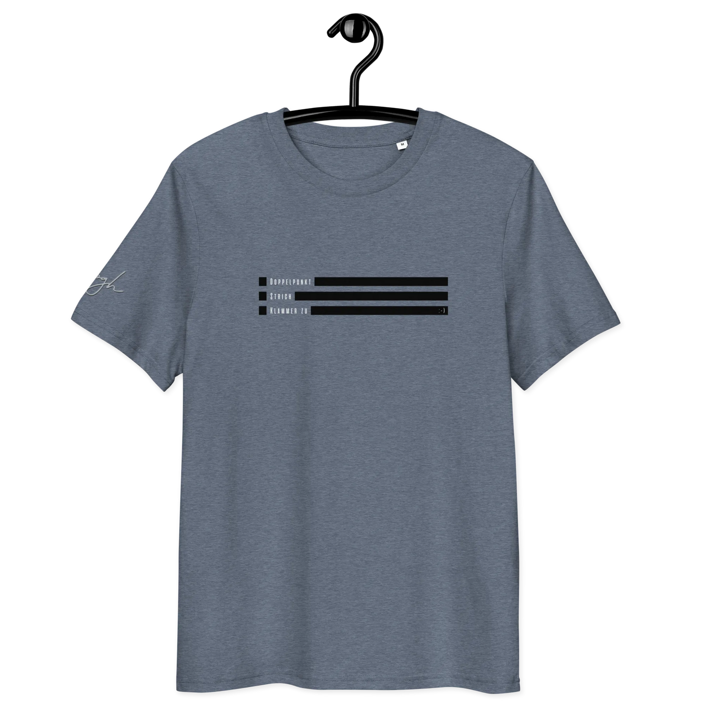 Smiley Text Doppelpunkt Klammer zu - T-Shirt aus Bio Baumwolle