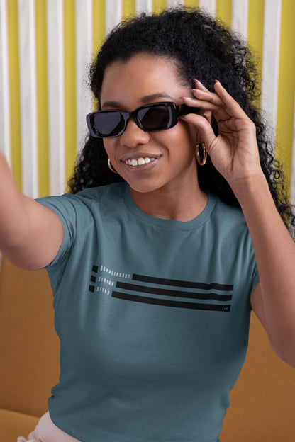 Smiley Shirt aus Bio Baumwolle - Text Smiley Stern Design: Umweltfreundliche Mode - bullogh#