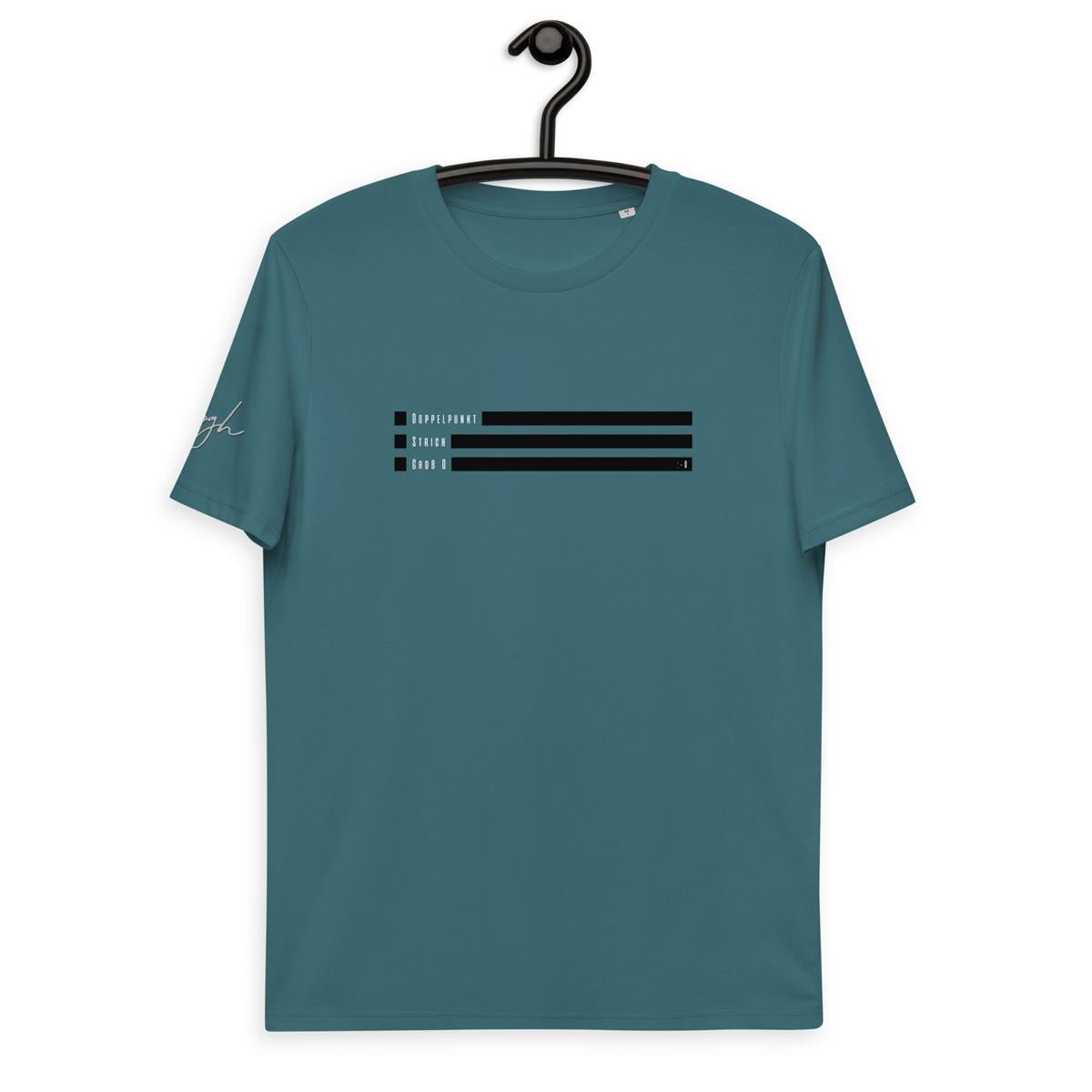 Smiley T-Shirt aus Bio Baumwolle - Emote Text Groß O Design | Eco Fashion - bullogh#