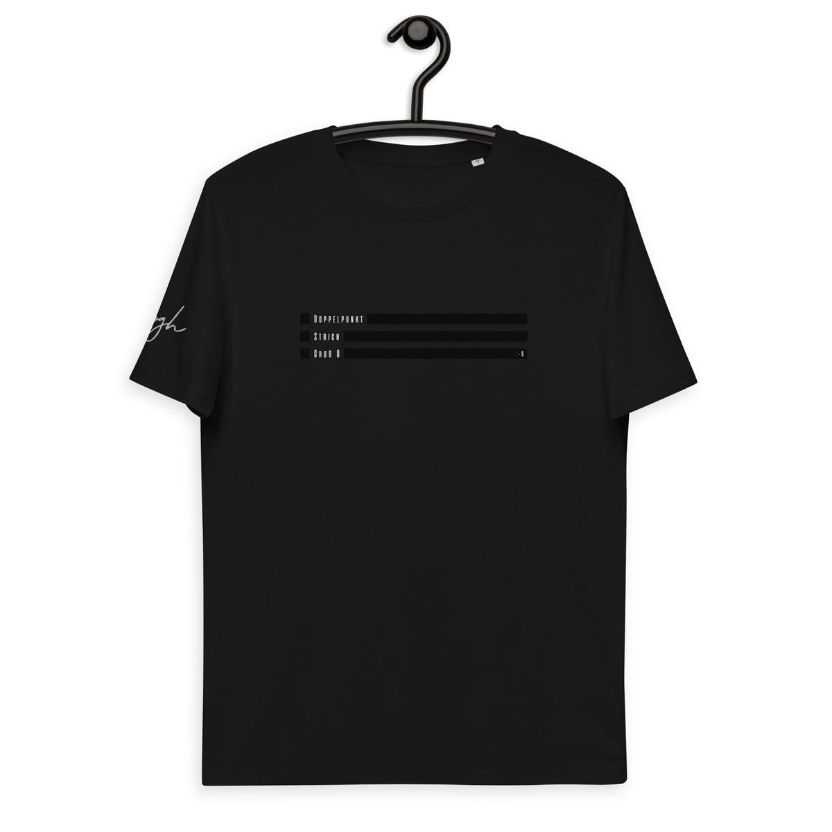 Smiley T-Shirt aus Bio Baumwolle - Emote Text Groß O Design | Eco Fashion - bullogh#