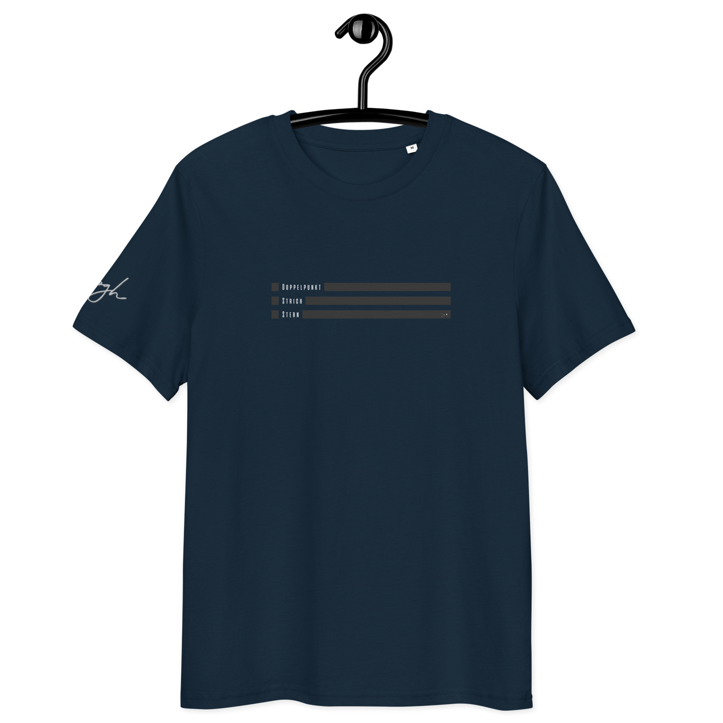 Smiley Text Doppelpunkt Stern - T-Shirt aus Bio Baumwolle