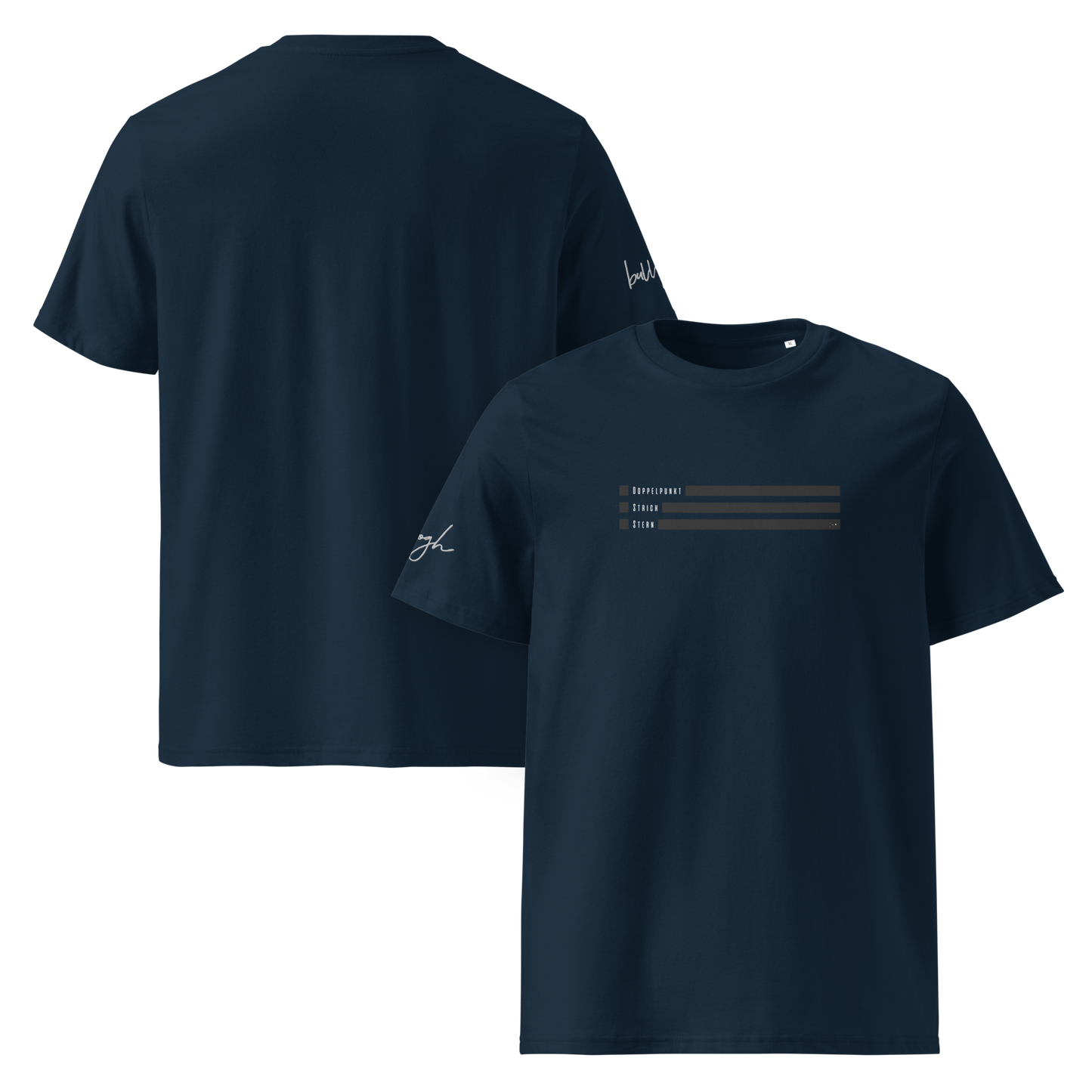 Smiley Text Doppelpunkt Stern - T-Shirt aus Bio Baumwolle