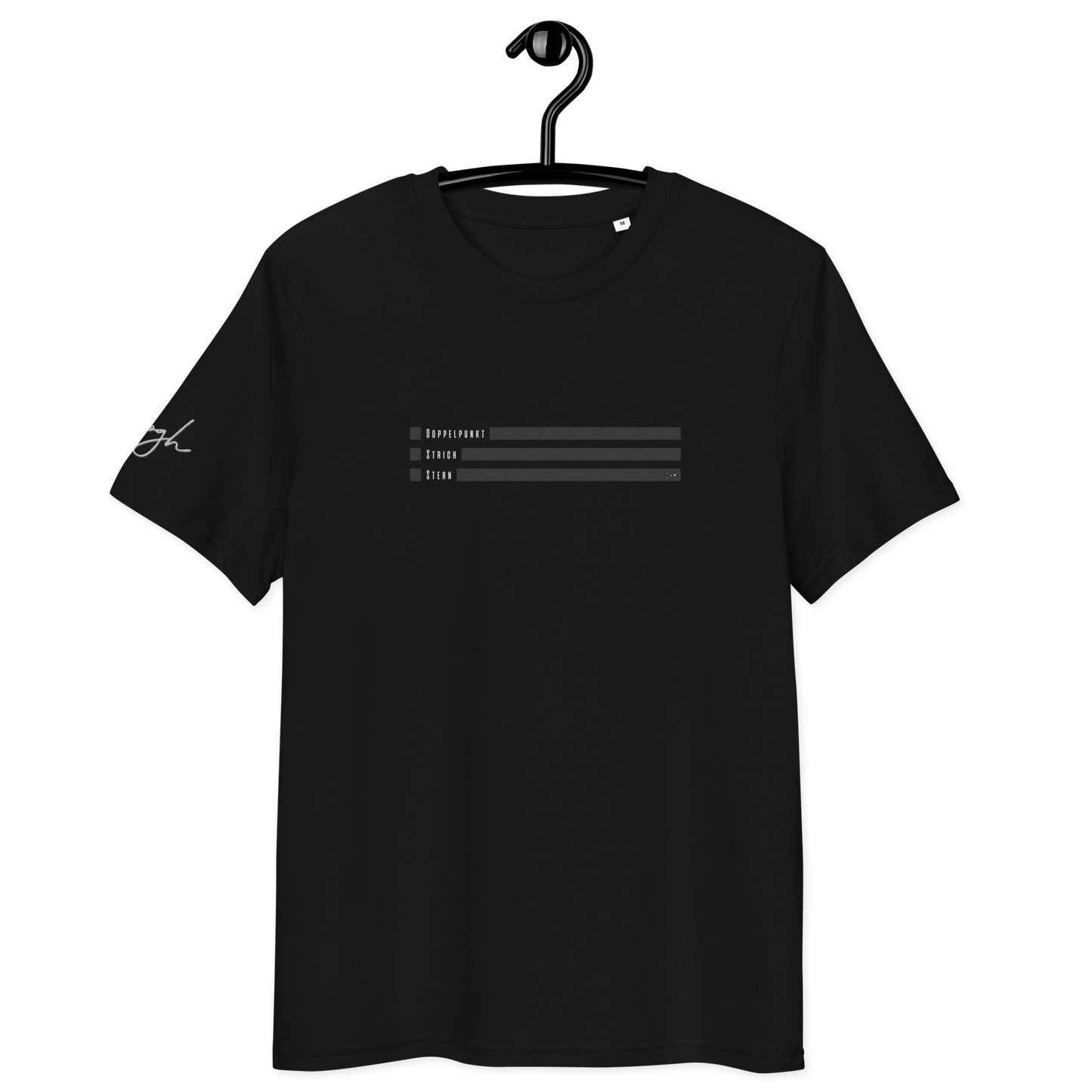 Smiley Text Doppelpunkt Stern - T-Shirt aus Bio Baumwolle