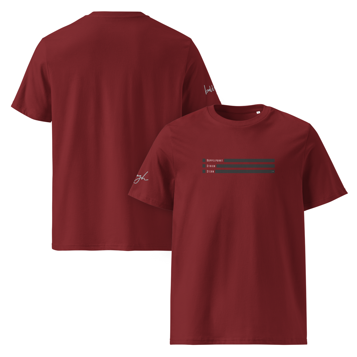 Smiley Text Doppelpunkt Stern - T-Shirt aus Bio Baumwolle