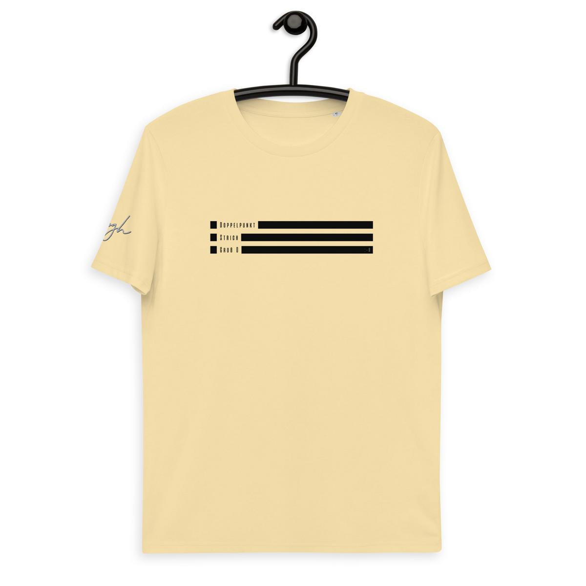 Smiley T-Shirt aus Bio Baumwolle - Emote Text Groß O Design | Eco Fashion