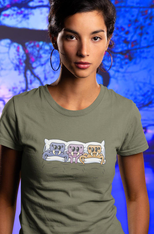 Creepy Cozy – Schlafshirt Spinnen nachhaltig & bequem