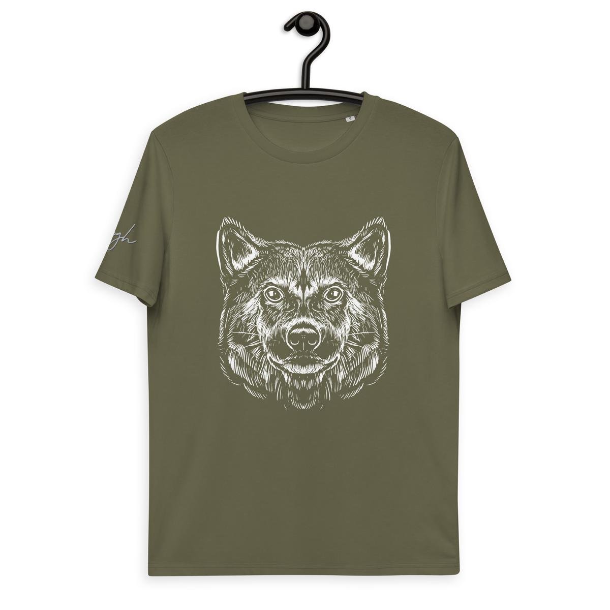 Stilvoll und Nachhaltig: Bio Baumwoll T-Shirt mit Shiba Inu Motiv - bullogh#