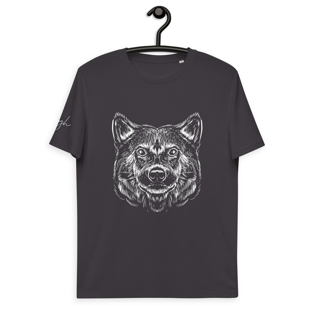 Stilvoll und Nachhaltig: Bio Baumwoll T-Shirt mit Shiba Inu Motiv - bullogh#