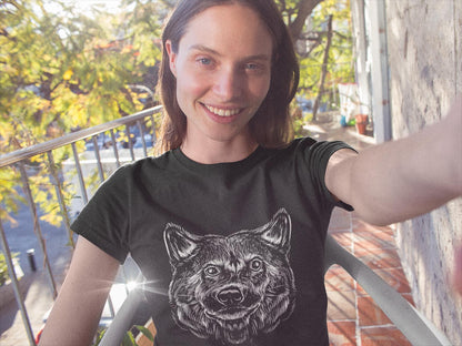 Stilvoll und Nachhaltig: Bio Baumwoll T-Shirt mit Shiba Inu Motiv - bullogh#