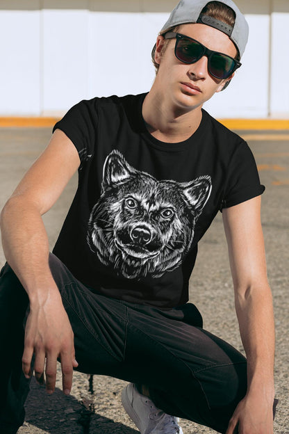 Stilvoll und Nachhaltig: Bio Baumwoll T-Shirt mit Shiba Inu Motiv - bullogh#
