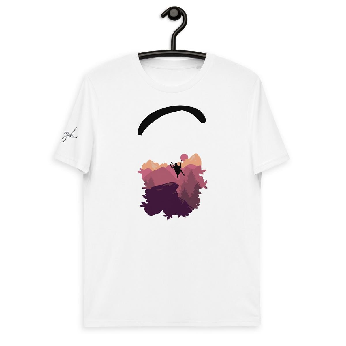 Stilvolles Bio T-Shirt für Paragliding Enthusiasten - Red Ribbon Design - bullogh#
