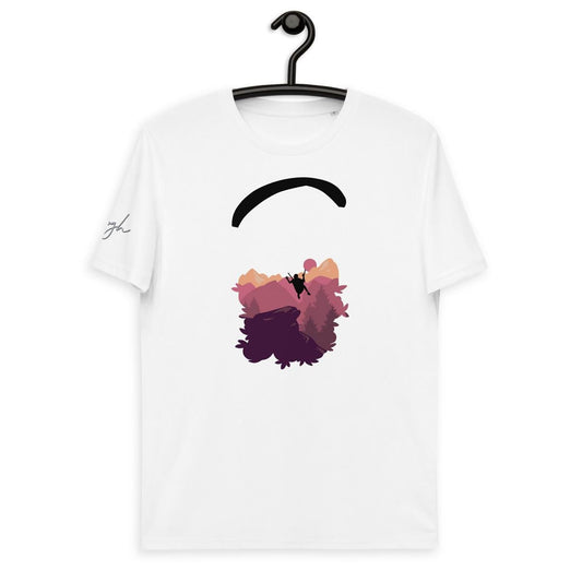 Stilvolles Bio T-Shirt für Paragliding Enthusiasten - Red Ribbon Design - bullogh#