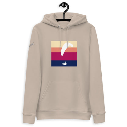 Stylischer White Paraglider Pullover – Bio - Baumwolle für Gleitschirm - Fans und Outdoor - Liebhaber - bullogh#