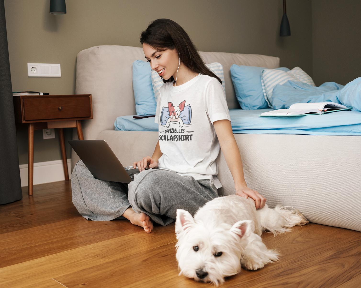 Stylisches Bio Nachthemd mit Süßem Hamster Design – Perfektes Schlafshirt für Nachteulen - bullogh#