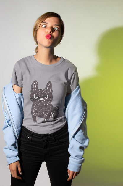 Stylisches Französische Bulldoggen T-Shirt aus Bio - Baumwolle – Perfekt für Hundeliebhaber - bullogh#