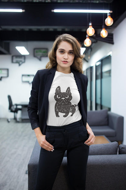 Stylisches Französische Bulldoggen T-Shirt aus Bio - Baumwolle – Perfekt für Hundeliebhaber - bullogh#