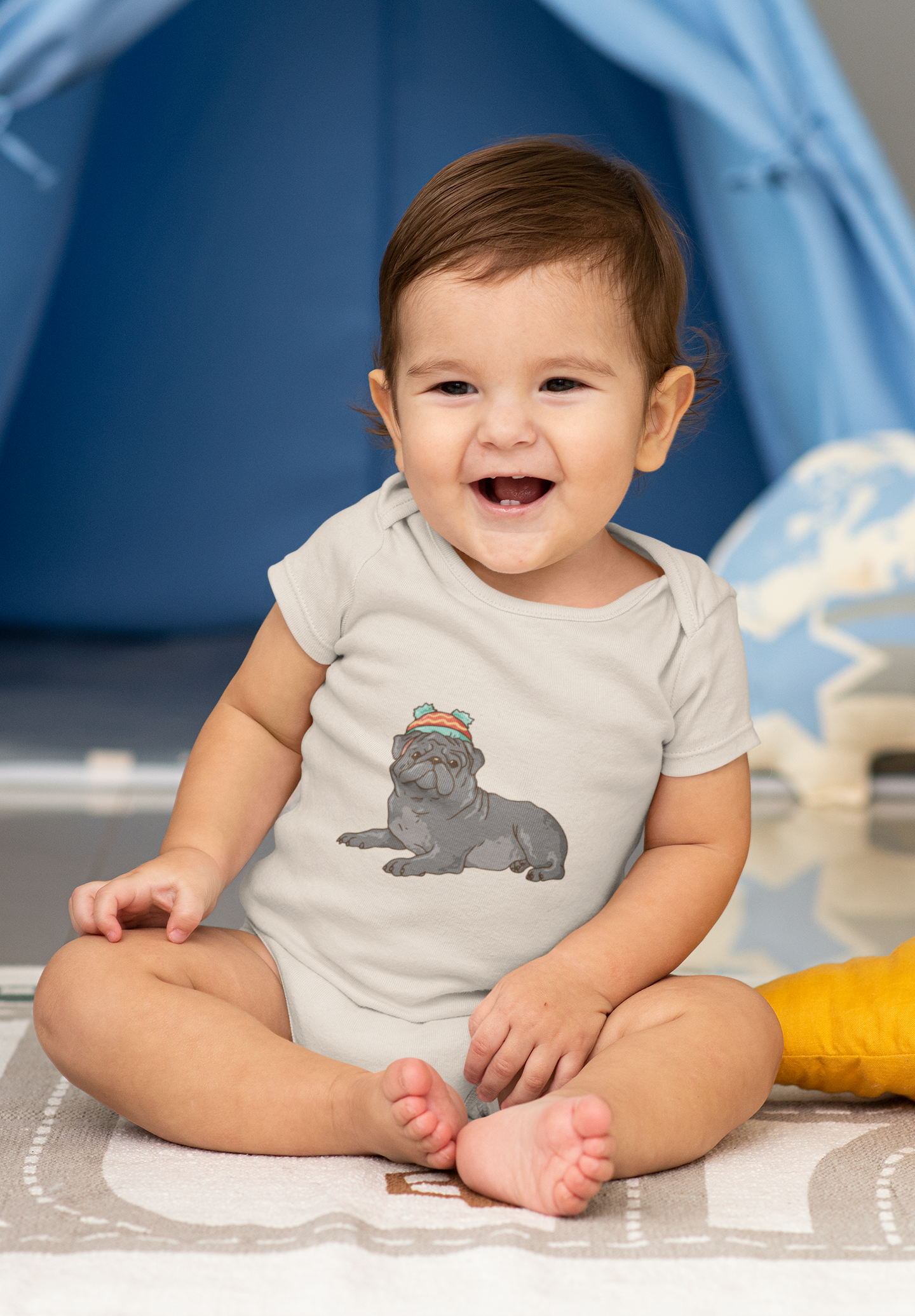 Bio Baby Chic: Frenchie Comic Design trifft auf pure Gemütlichkeit in unserem Baby Body!