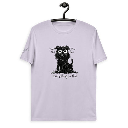 Süßes T-Shirt mit gestresstem Hund aus Bio - Baumwolle – Perfekt für Hundeliebhaber - bullogh#