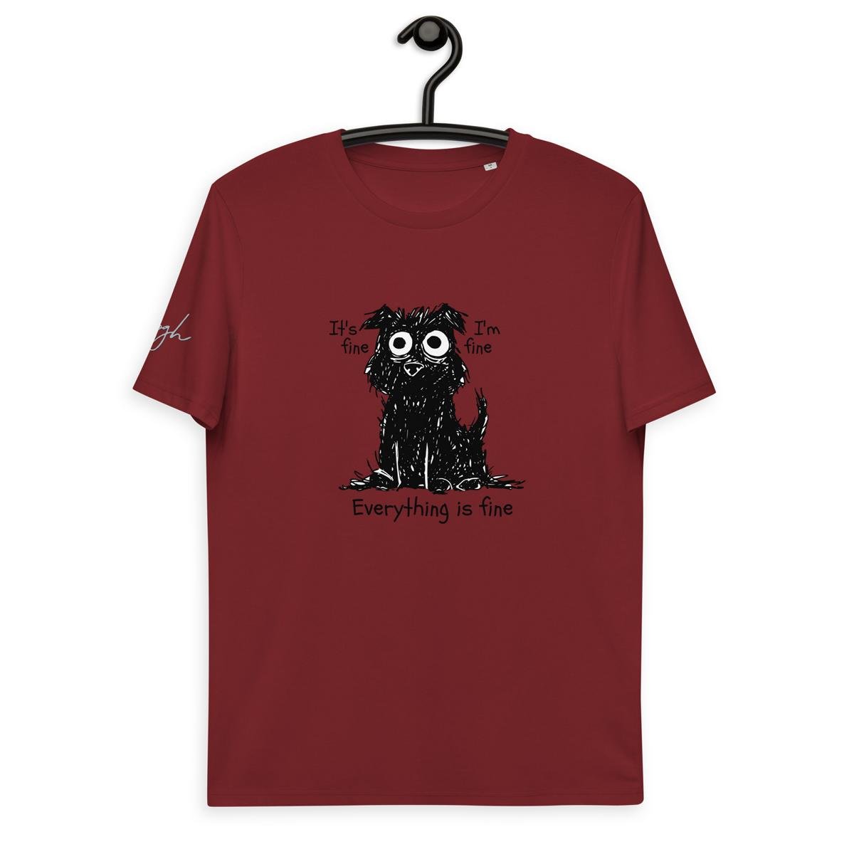 Süßes T-Shirt mit gestresstem Hund aus Bio - Baumwolle – Perfekt für Hundeliebhaber - bullogh#