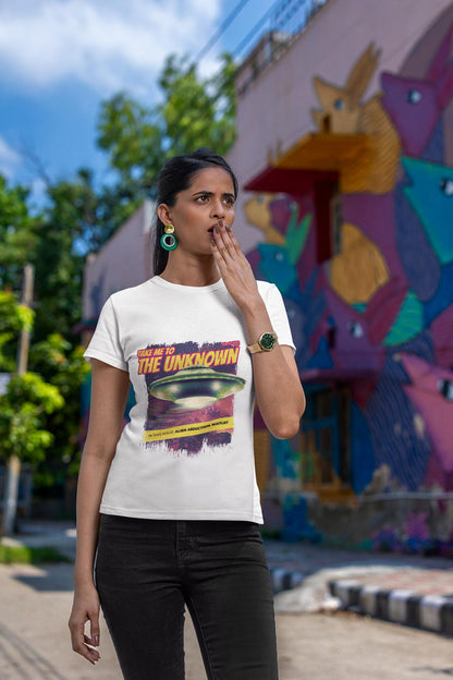 UFO T-Shirt aus Bio Baumwolle – „Take me to the Unknown“ für umweltbewusste Abenteuer - bullogh#