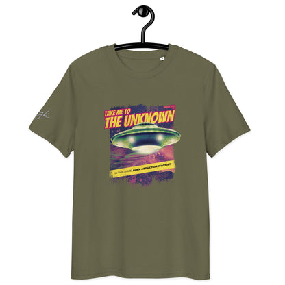 UFO T-Shirt aus Bio Baumwolle – „Take me to the Unknown“ für umweltbewusste Abenteuer - bullogh#