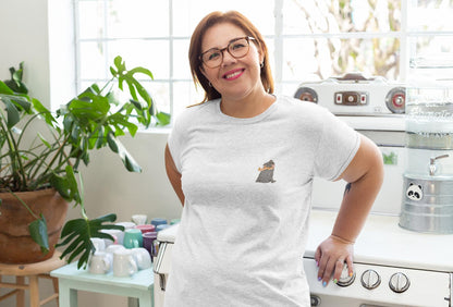 Umweltfreundliches Bio Baumwoll T-Shirt: Französische Bulldogge Comic - Print - Comic V1 - bullogh#