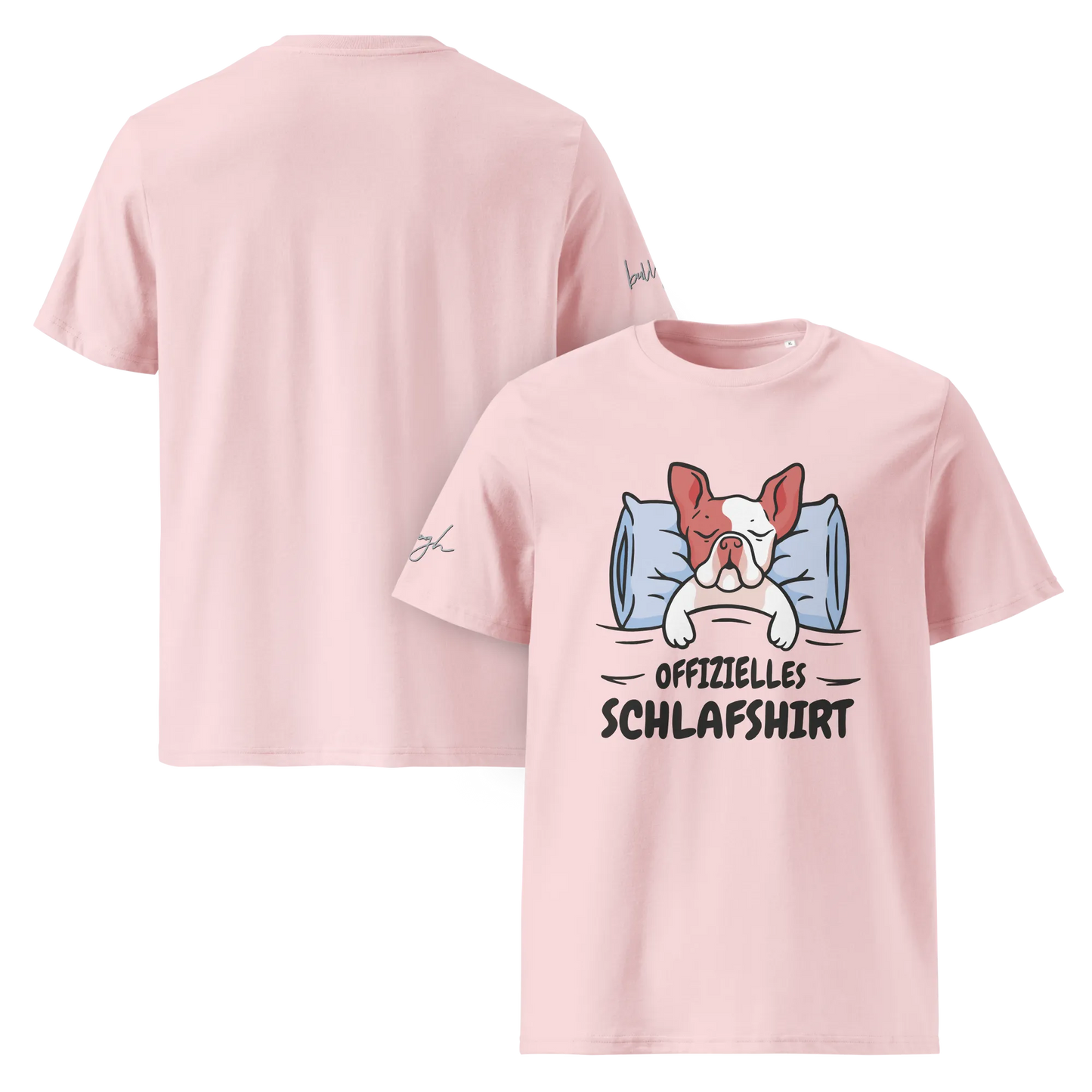Stylisches Bio-Nachthemd mit süßem Frenchie Design – Perfektes Schlafshirt für Nachteulen.
