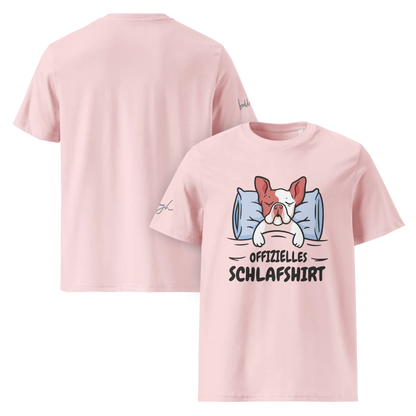 Stylisches Bio-Nachthemd mit süßem Frenchie Design – Perfektes Schlafshirt für Nachteulen.