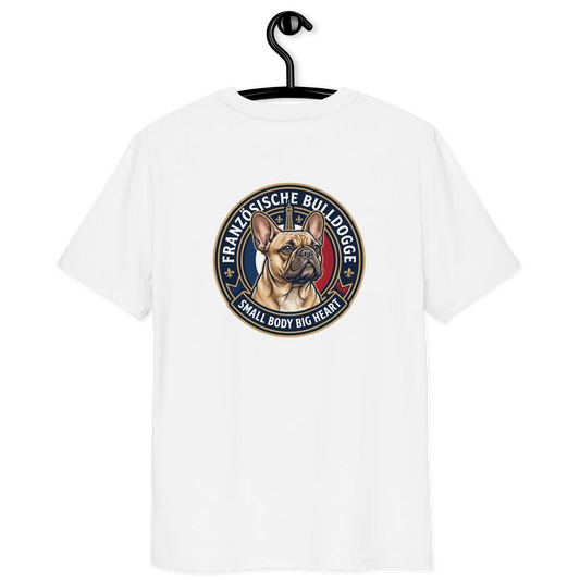 Französische Bulldogge Dog Badge – Bio-T-Shirt | bullogh