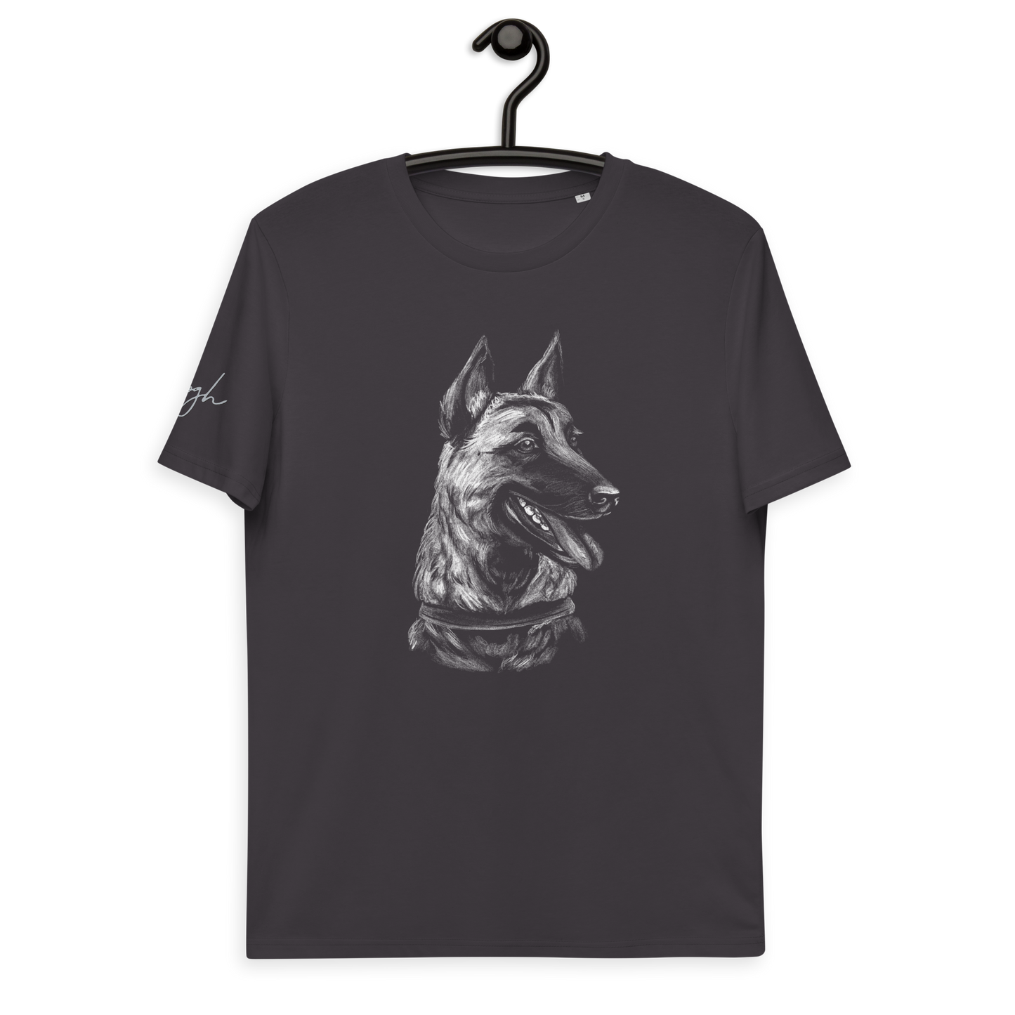 Bio Baumwoll T-Shirt mit Malinois Motiv - Nachhaltige Mode für Hunde Fans