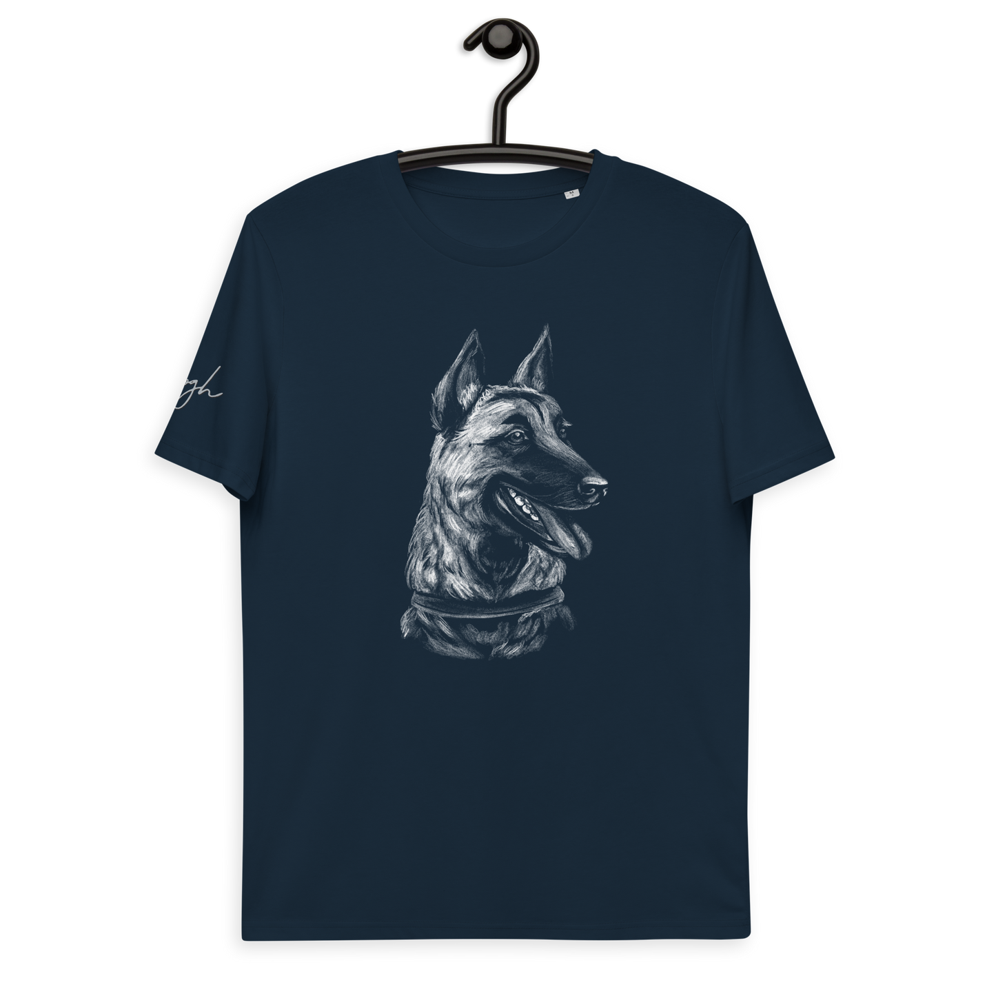 Bio Baumwoll T-Shirt mit Malinois Motiv - Nachhaltige Mode für Hunde Fans