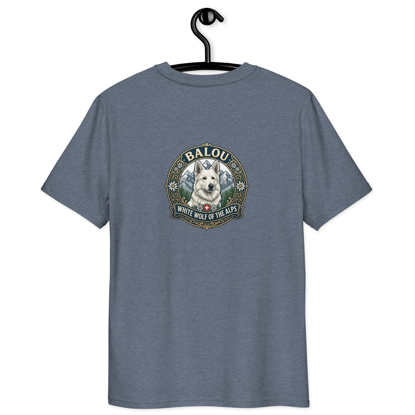 Weißer Schweizer Schäferhund – T-Shirt aus Bio Baumwolle