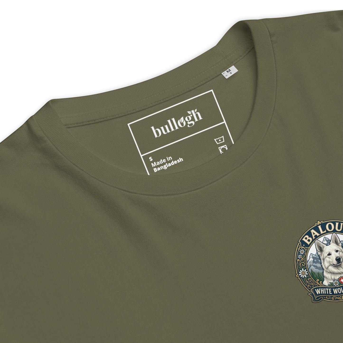 Weißer Schweizer Schäferhund – T-Shirt aus Bio Baumwolle