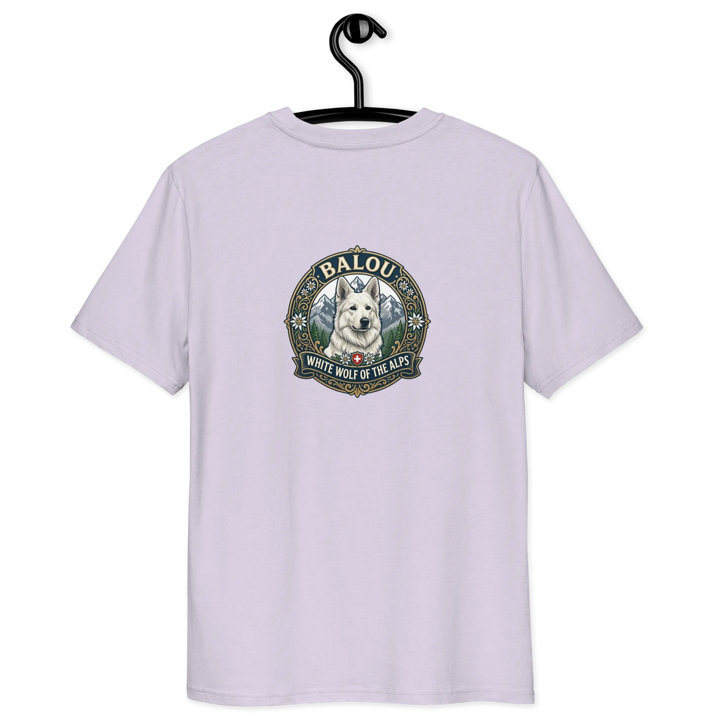 Weißer Schweizer Schäferhund – T-Shirt aus Bio Baumwolle