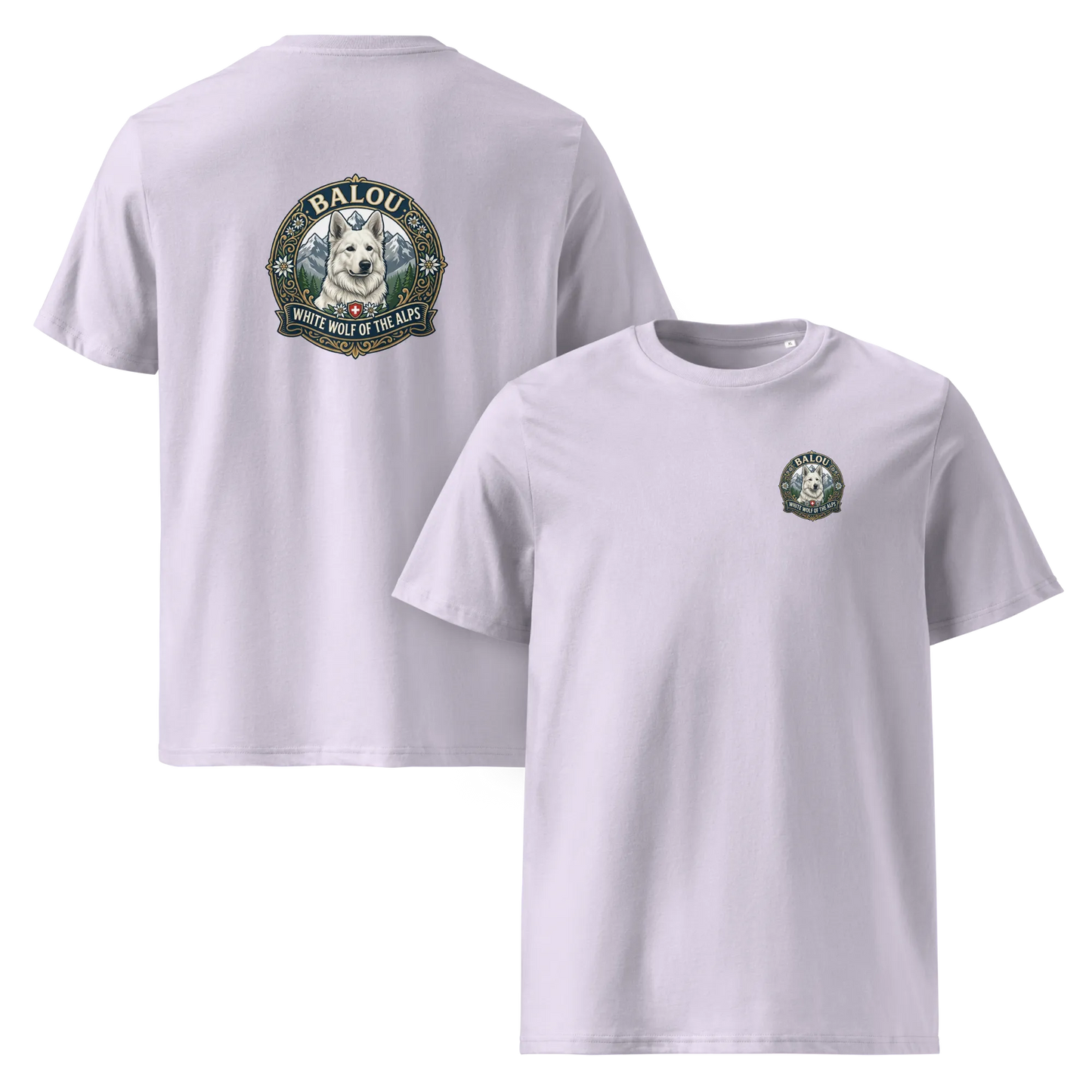 Weißer Schweizer Schäferhund – T-Shirt aus Bio Baumwolle