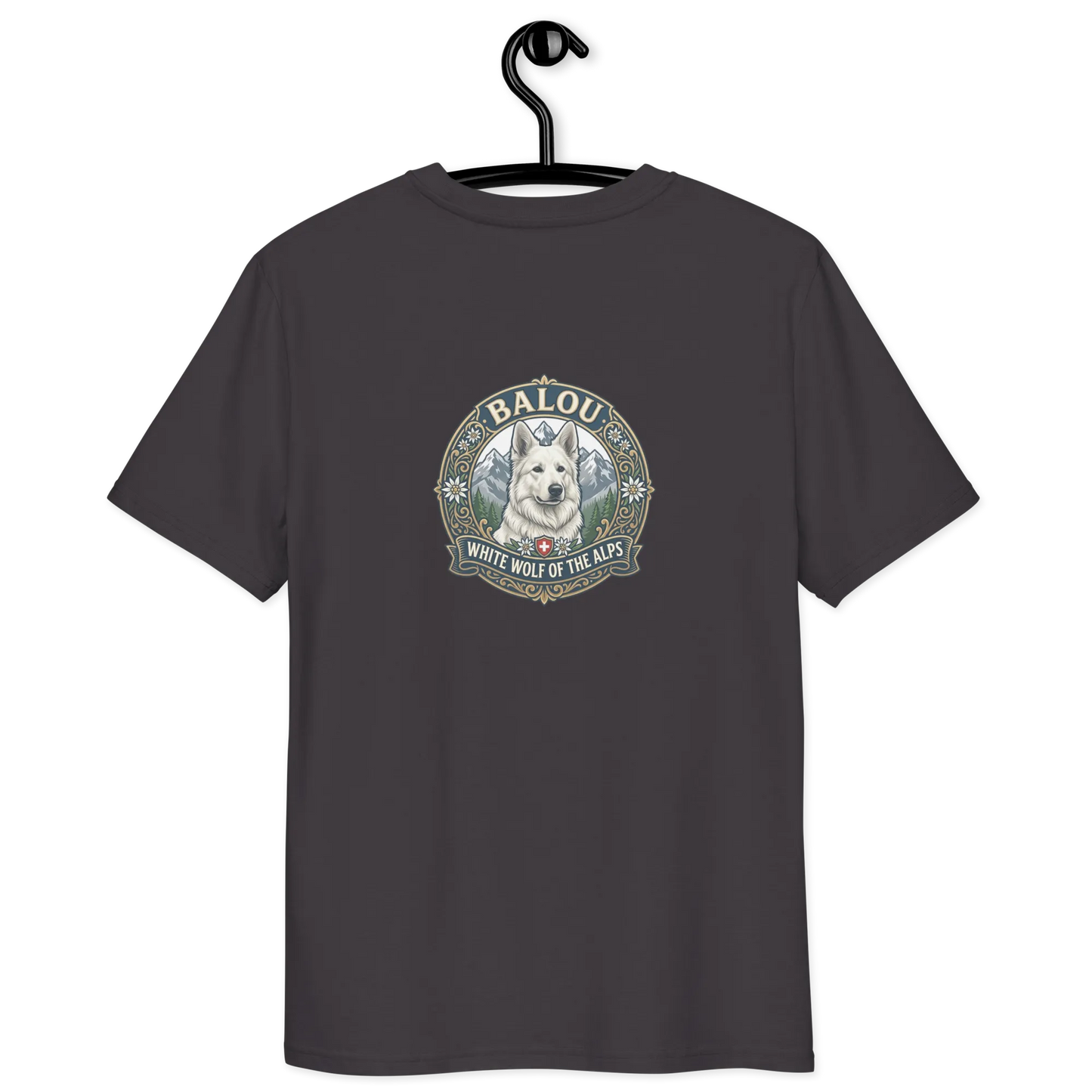 Weißer Schweizer Schäferhund – T-Shirt aus Bio Baumwolle