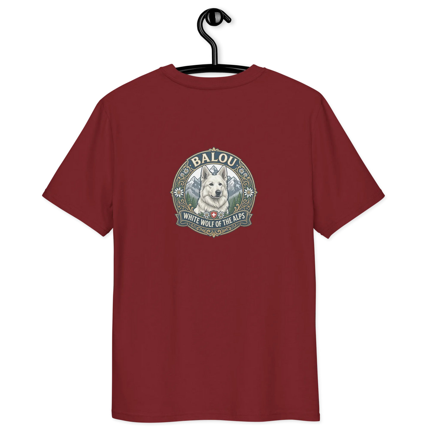 Weißer Schweizer Schäferhund – T-Shirt aus Bio Baumwolle