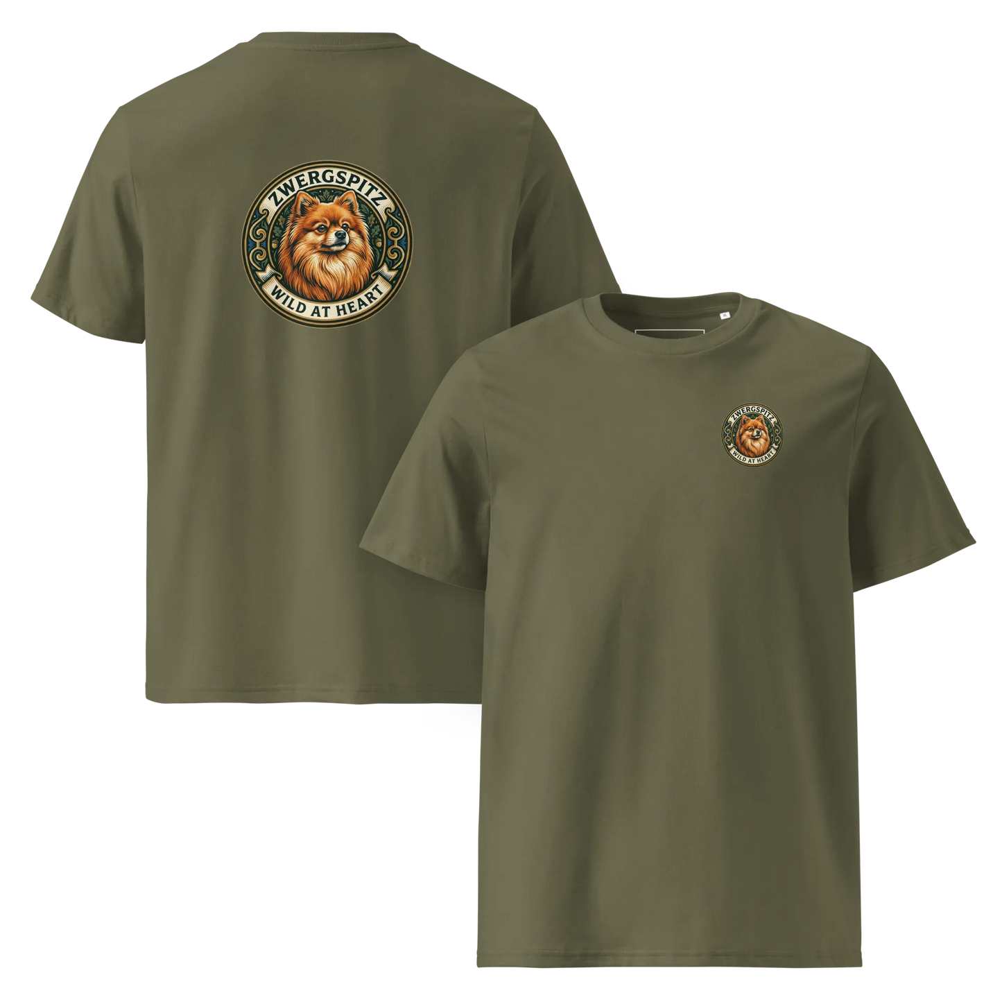 Zwergspitz – T-Shirt aus Bio Baumwolle