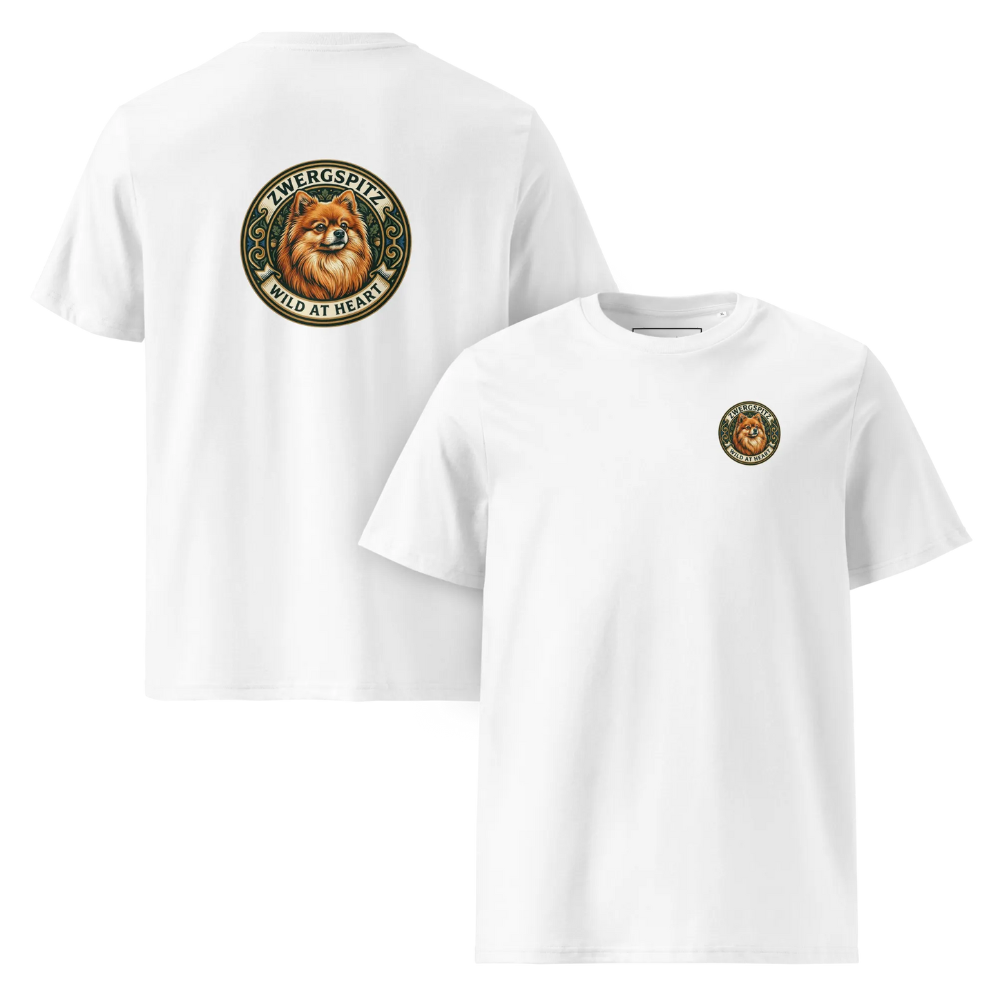 Zwergspitz – T-Shirt aus Bio Baumwolle